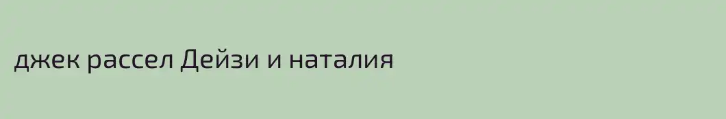 джек рассел Дейзи и наталия